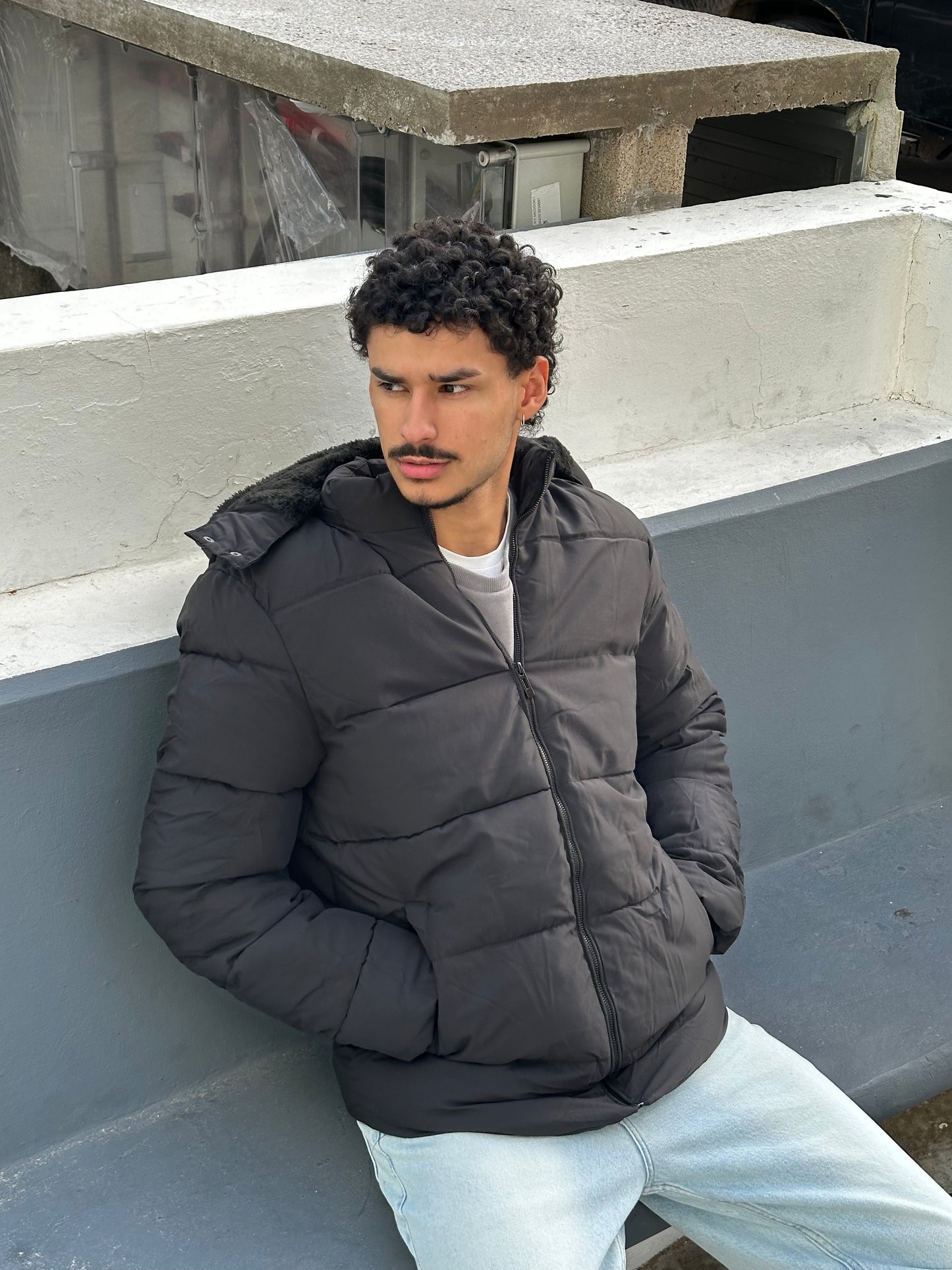 Campera CORDERITO Negra