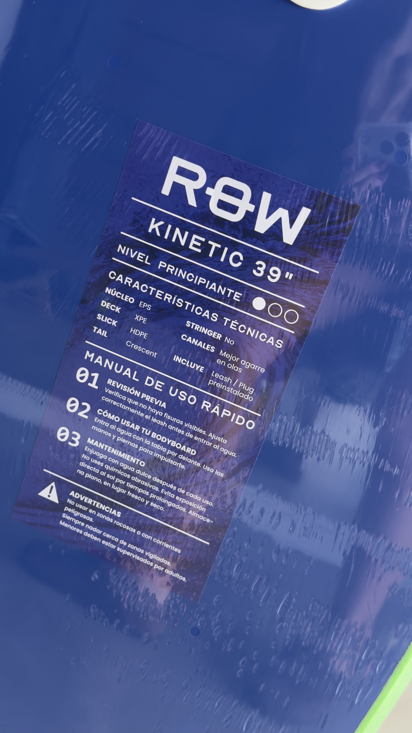 Bodyboard ROW Kinetic 39" Leash incluido