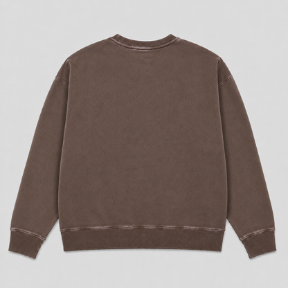 Buzo Liso Lavado Marron