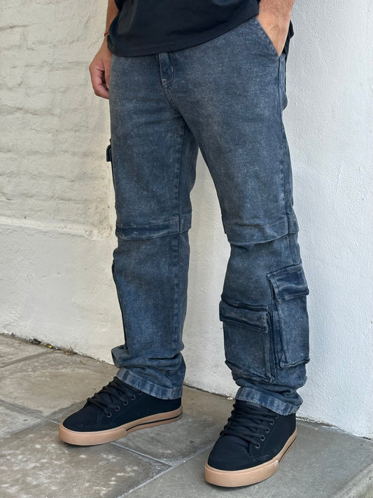 Jean CARGO VIVO WASH azul