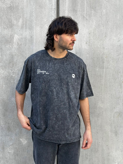 Remera REAL gris lavado