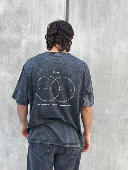 Remera REAL gris lavado