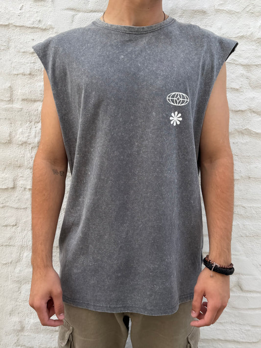 Musculosa WORLD gris