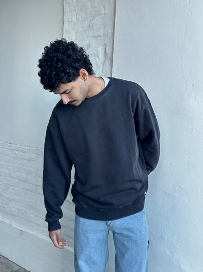 Buzo Liso Lavado Negro