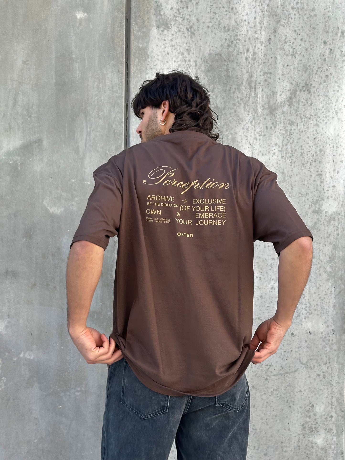 Remera PERCEPTION marrón