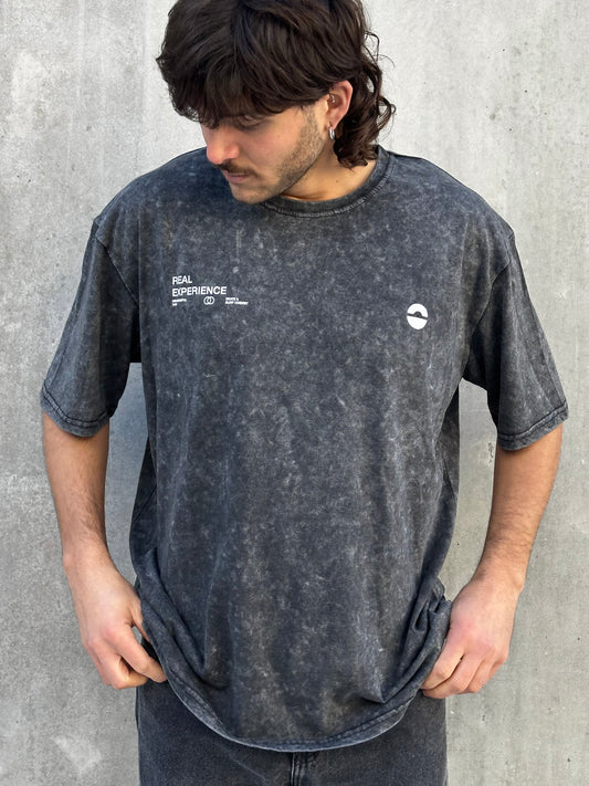Remera REAL gris lavado