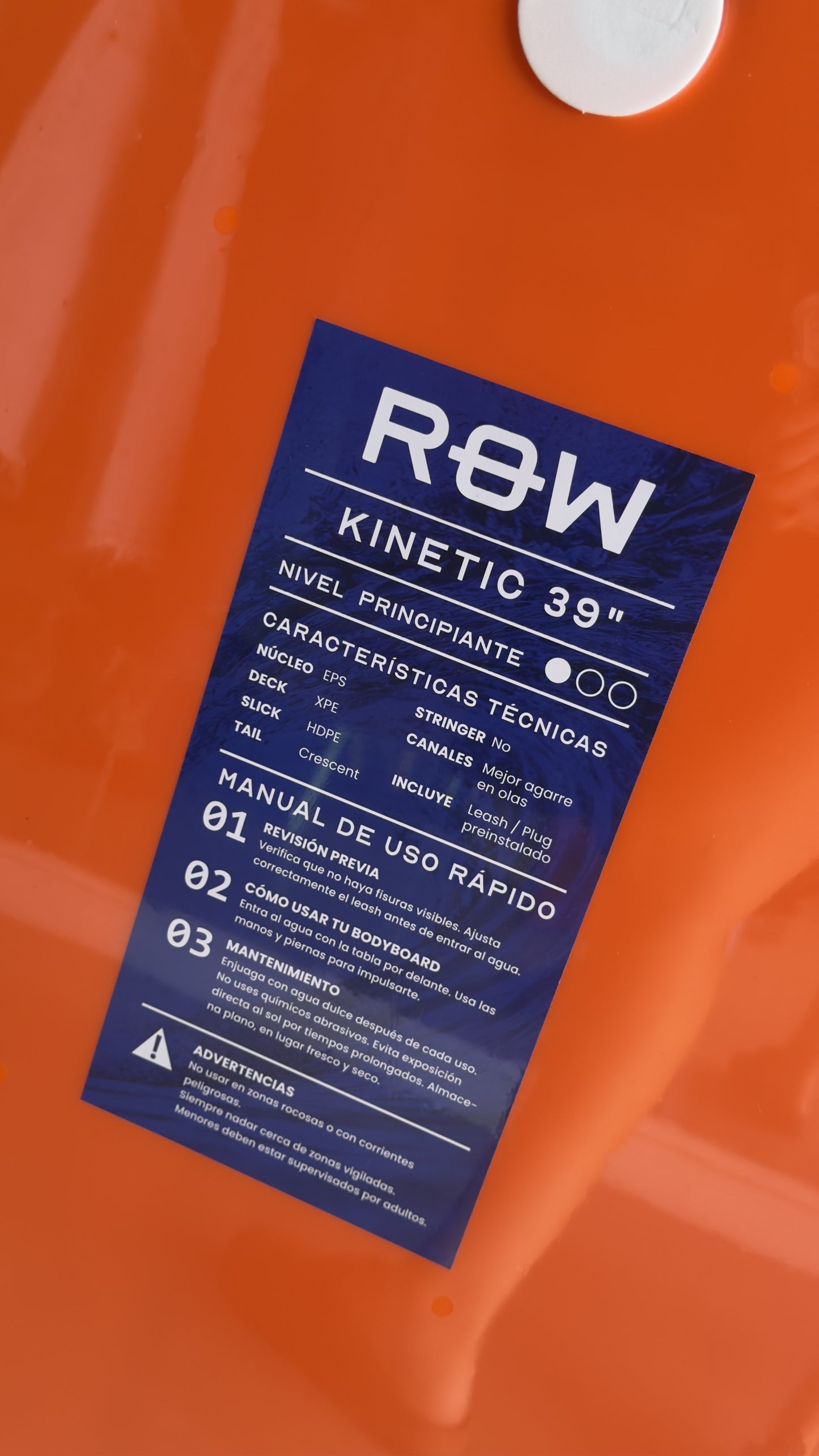 Bodyboard ROW Kinetic 39" Leash incluido