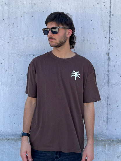 Remera Palm MARRON